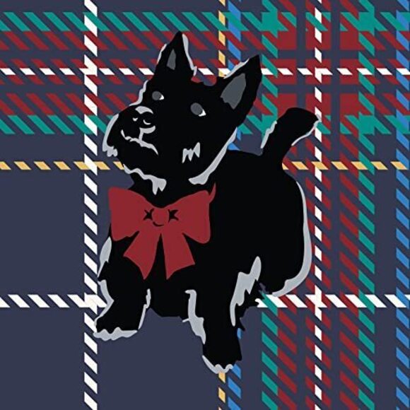4657 Cotton Small Backpack, Scottie Dog - Recycled Cotton, One Size